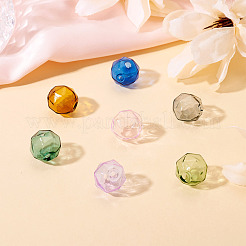 7шт 7 цвета прозрачные стеклянные бусины&nbsp;GLAA-TA0002-90A