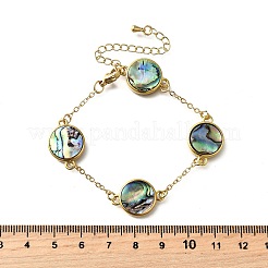 Браслеты из латунных ракушек-абалонов BJEW-D315-01G