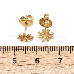 Серьги-гвоздики в форме цветка из нержавеющей стали 304 EJEW-I320-02G