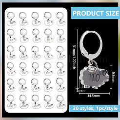 Ovejas con números acrílicos para tejer a crochet&nbsp;HJEW-BC00043