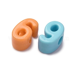 オペークアクリルヨーロピアンビーズ  大穴ビーズ  数6  ミックスカラー  22x13x12mm  穴：6mm  231個/ 500g&nbsp;OACR-S072-04H