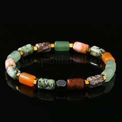 Браслеты из натуральной африканской бирюзы (яшмы) и красного авантюрина и цветочного амазонита и лавовых камней для мужчин и женщин WC4994