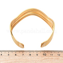 Браслеты-манжеты из нержавеющей стали 304 для женщин&nbsp;LS-BJEW-D306-05G