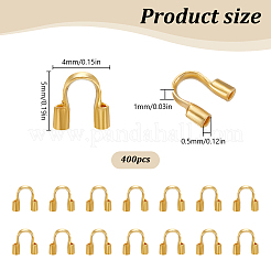 400 шт. латунная проволочная защита и протекторы KK-LP0001-21G