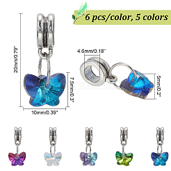 30шт 5 цветные подвески из граненого стекла PALLOY-AB00033