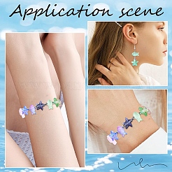 50шт 2 стиля прозрачные стеклянные бусины GLAA-YW0003-77