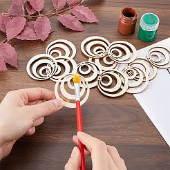 Деревянные большие подвески WOOD-WH0024-155A