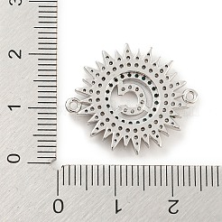 Rack-Plattierung Messing Micro Pave Kubisch Zirkonia Connector Charms&nbsp;LS-ZIRC-P111-06P