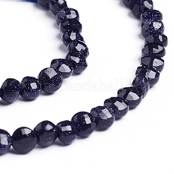 Sintetici blu Goldstone fili di perline&nbsp;G-E560-C02-4mm