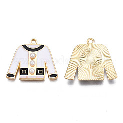 Подвески из сплава с подвеской из черной и белой эмали&nbsp;ENAM-T011-132