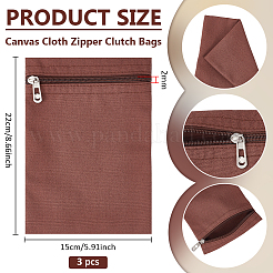 Borse con cerniera in tela&nbsp;ABAG-WH0077-09A-04