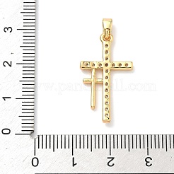 Messing Mikro ebnen Zirkonia Anhänger&nbsp;KK-A281-26G-G