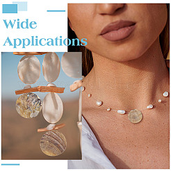 120 шт. подвески из натуральной ракушки акойя SHEL-ME0001-01