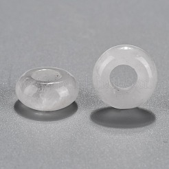 天然水晶ヨーロッパのビーズ  大穴ビーズ  ロンデル  12x6mm  穴：5mm&nbsp;G-G740-12x6mm-30