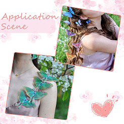 20 шт. 5 цвета ткани имитация марли бабочка украшения аксессуары&nbsp;DIY-SP0005-69