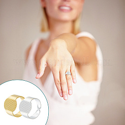 28 шт. 2-х цветные латунные открытые манжетные кольца&nbsp;KK-DR0001-05