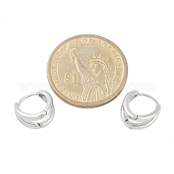 Серьги-кольца Huggie Hoop из нержавеющей стали 304 для женщин EJEW-C096-42P-01