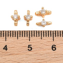 Breloques connecteurs en laiton Shegrace avec micro-pavé de zircone cubique&nbsp;XGRQ5K992-833G-A