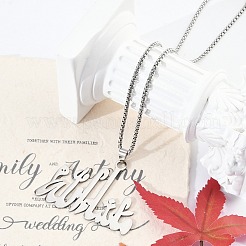 201 кулон из нержавеющей стали с арабской цепочкой для женщин и мужчин NJEW-R013-06P