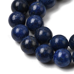 Крашеные круглые натуральные лазурита бусы пряди&nbsp;G-K081-8mm