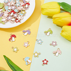 Подвески из сплава эмали 60шт 10 стиля&nbsp;ENAM-PH0001-99