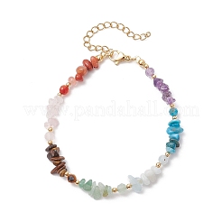 Браслеты из натурального розового кварца&nbsp;BJEW-JB11741-02