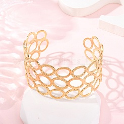 Браслеты-манжеты из нержавеющей стали 304 для женщин BJEW-G749-08G