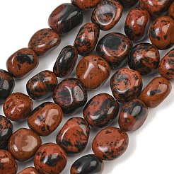 Chapelets de perles en obsidienne d'acajou naturel&nbsp;GG-CBA787B-A19