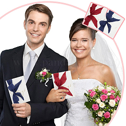 Hochzeitskarte aus Papier&nbsp;AJEW-WH0258-902A