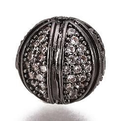Perline zirconi micro pave  in ottone&nbsp;ZIRC-E158-09B