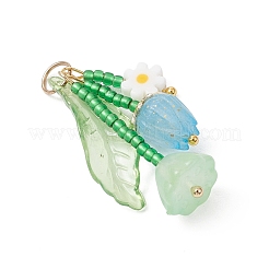 Стеклянные светильники с подвесками на непрозрачной акриловой основе&nbsp;PALLOY-MZ01190-02