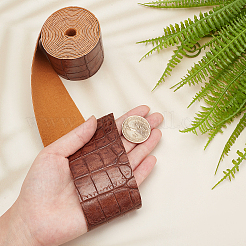 Ткань из искусственной кожи с рисунком аллигатора AJEW-WH0034-92D-02