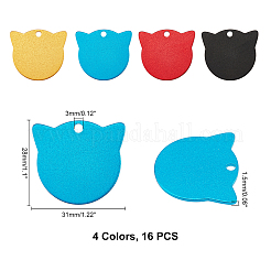 16шт 4 цвета алюминиевые заготовки подвески&nbsp;ALUM-FH0001-05
