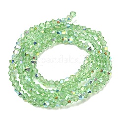Fili di perline di vetro trasparente placcato ab colore&nbsp;GLAA-G127-01G