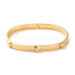 Шарнирные браслеты из нержавеющей стали 304 в форме сердца для женщин&nbsp;LS-BJEW-K263-01G