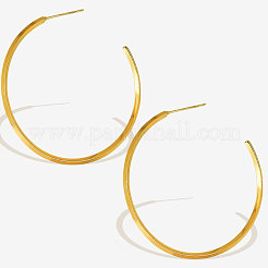 Модные круглые серьги-гвоздики из нержавеющей стали 304&nbsp;JZ8742-2