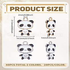 40шт 2 цвета сплава эмалевые подвески&nbsp;ENAM-LP0002-53