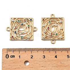 Латунные микро-паве цветные кубические цирконии полые соединительные подвески&nbsp;KK-K351-58B-G