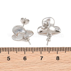 Accessoires de puces d'oreilles émaillés en laiton&nbsp;KK-CBA58F9-01P-05