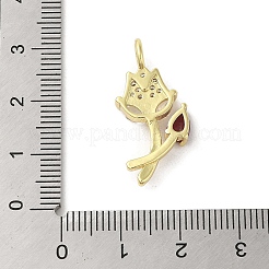 Стойки обшивки латунь микро проложить Циркон подвеску KK-C052-14G