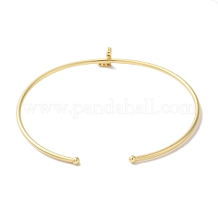 Braccialetti aperti con lettera in micro pavé di ottone placcato a cremagliera con zirconi trasparenti&nbsp;BJEW-A018-01G-L