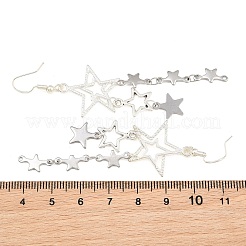 Orecchini pendenti a forma di stella in acciaio inossidabile 304&nbsp;EJEW-TA00624