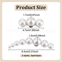 2 пара 2-х стилевых обувных пряжек из сплава FIND-GO0003-49