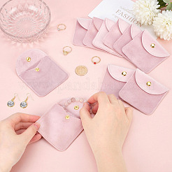 12 pochette de rangement en velours avec bouton-pression pour boucles d'oreilles&nbsp;ABAG-UN0001-17A