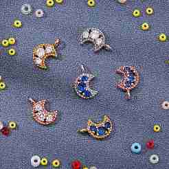 12шт 6 цвета латунные подвески ZIRC-SZ0001-55