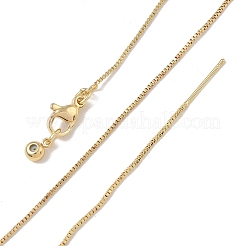 1 mm Messing-Kastenkette mit verstellbarem Schiebeverschluss für Damen&nbsp;KK-CBA4FD4-17G