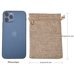 Мешки мешка шнурка упаковки мешка мешка имитационные полиэфирные ABAG-R004-14x10cm-05