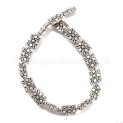 Прямоугольник тибетский стиль сплава бисер пряди TIBEB-O007-51-NR