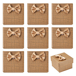 Квадратные картонные бумажные подарочные коробки для хранения колец&nbsp;CON-TAC0001-17E