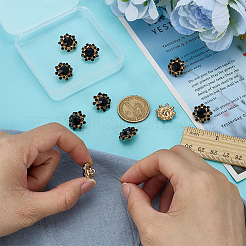 10 шт. 1-отверстие кнопки из сплава стекла&nbsp;BUTT-FG0001-50A